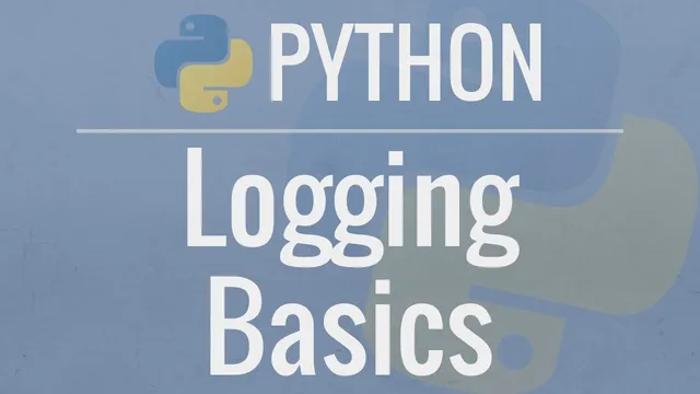 Python Tutorial: Logging Basics - Logging to Files, Setting Levels, and Formatting thumbnail