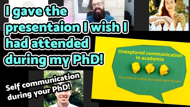 I gave the talk I wish I had attended during my PhD! Invited talk recording thumbnail