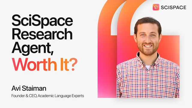 Is SciSpace Research Agent Worth It? | Researcher’s Review | Avi Staiman thumbnail