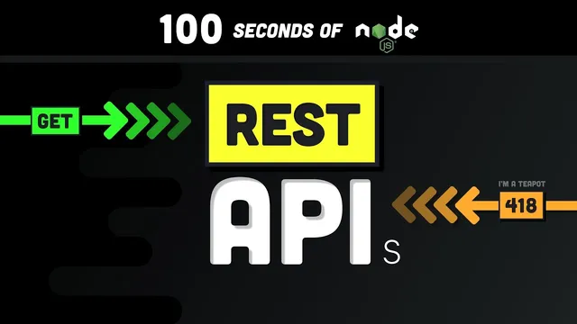 RESTful APIs in 100 Seconds // Build an API from Scratch with Node.js Express thumbnail