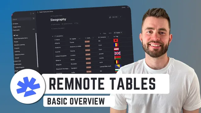 RemNote’s New Tables Feature: Study Flashcards Better thumbnail