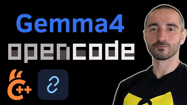 Local Gemma 4 with OpenCode & llama.cpp | Build a Local RAG with LangChain | 🔴 Live thumbnail