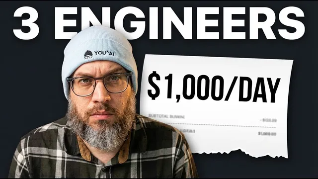 $1,000 a Day in AI Costs. Three Engineers. No Writing Code. No Code Review. But More Output. thumbnail