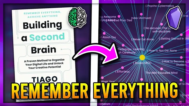 How I Built a SECOND Brain 🧠 in Obsidian MD (Tiago Forte BASB / PARA Method) thumbnail