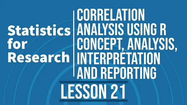 Statistics for Research - L21 - #Correlation Analysis using R thumbnail