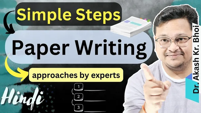 Simple Steps to Write a Research Paper || Hindi | Dr. Akash Bhoi thumbnail