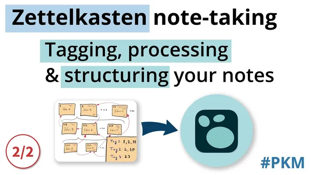 Zettelkasten note-taking with Logseq - Tagging, processing and structuring your notes (Part 2) thumbnail