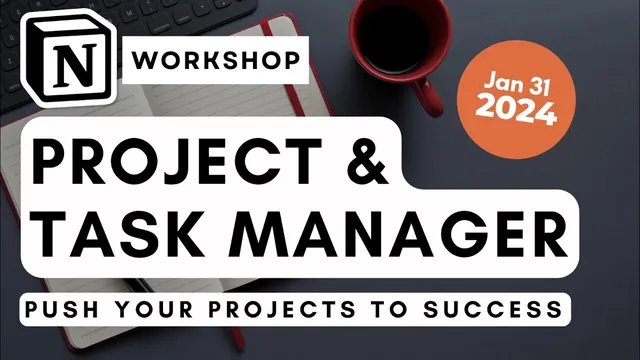 How to BUILD a Project & Task Manager with Notion! | Track your projects & tasks easily! ✨ thumbnail