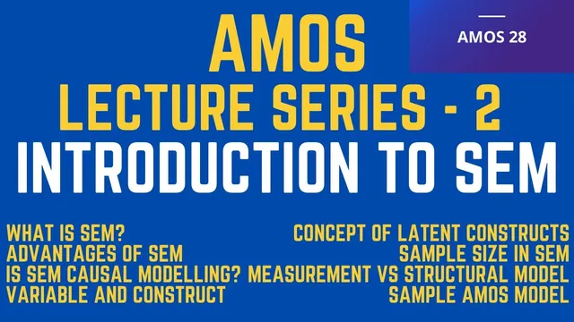 2. SPSS AMOS - Introduction to Structural Equation Modelling (SEM) and Its Concepts - Research Coach thumbnail