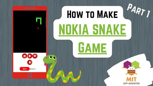 Snake game App Inventor (PART 1) | How to make Snake Game in MIT App Inventor | thumbnail