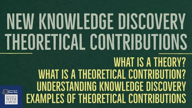 Knowledge Discovery and Theoretical Contributions in Research thumbnail