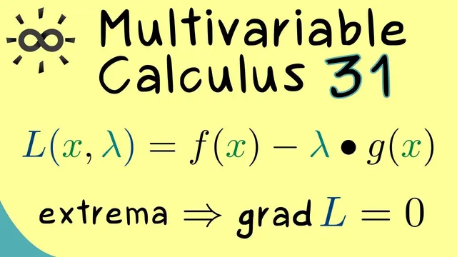 Multivariable Calculus 31 | Lagrangian thumbnail