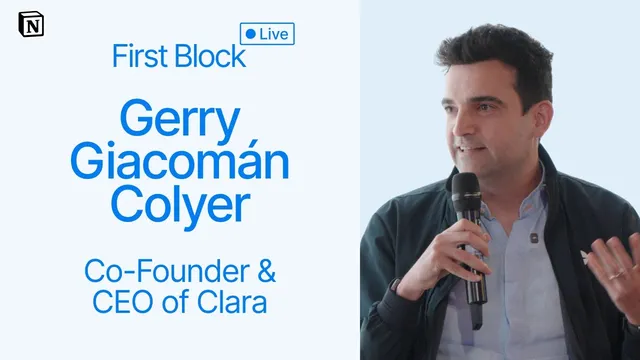 First Block: Interview with Gerry Giacomán Colyer, Co-Founder and CEO of Clara thumbnail