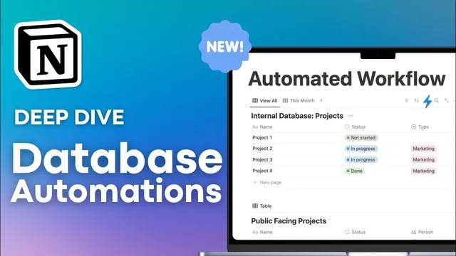 Database Automations DEEP DIVE! | What's New, Basics to Advanced Notion Tutorial thumbnail