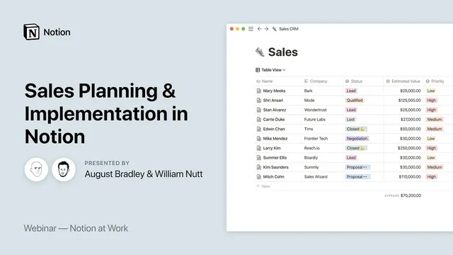 Notion at Work: Sales Planning & Implementation in Notion thumbnail
