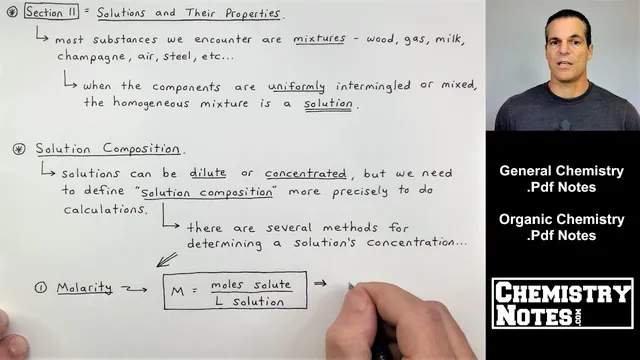 S11E1 - Molarity, Molality, Mass Percent, and Mole Fraction thumbnail