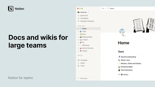 Organizing docs & wikis for large teams thumbnail