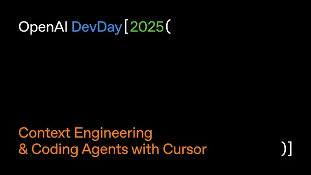 Context Engineering & Coding Agents with Cursor thumbnail