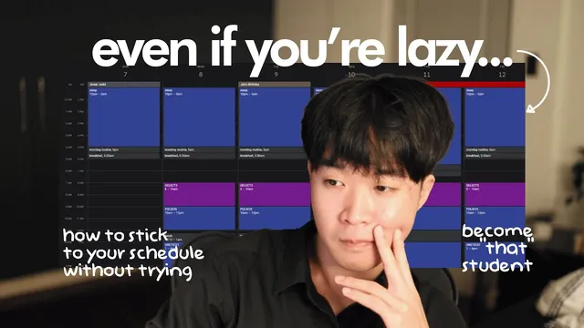how to ACTUALLY stick to a schedule (even if you're lazy) thumbnail