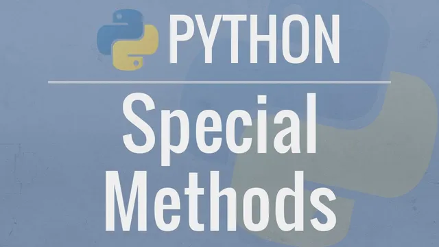 Python OOP Tutorial 5: Special (Magic/Dunder) Methods thumbnail