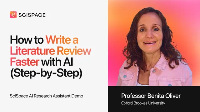 How to Write a Literature Review Faster with SciSpace AI (Step-by-Step) thumbnail