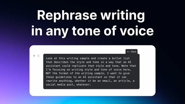 Write text in any style using this AI prompt thumbnail