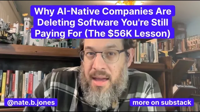 Why AI-Native Companies Are Deleting Software You're Still Paying For (The $56K Lesson) thumbnail