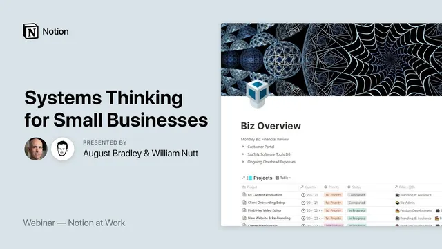 Notion at Work: Systems Thinking for Small Businesses thumbnail
