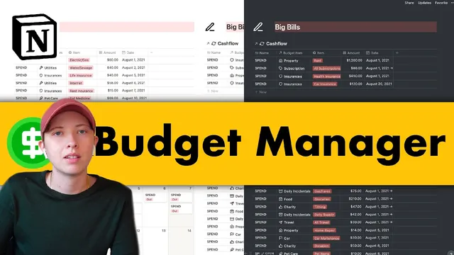 Notion for Finance: A Monthly Cashflow Manager w/ Budget Tracker thumbnail