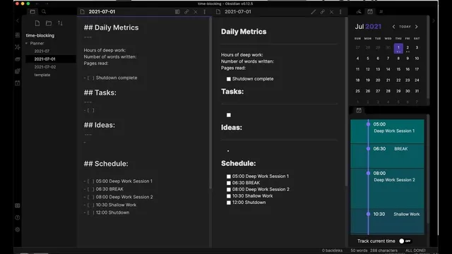 Time-blocking in Obsidian thumbnail