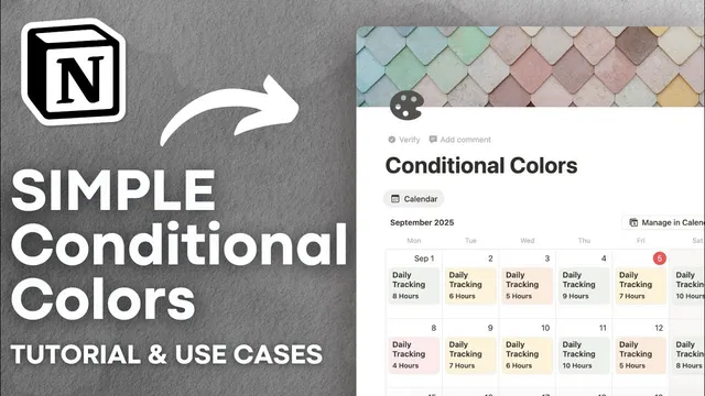 Visualize Notion Databases with Conditional Colors | Full Guide & Tutorial thumbnail