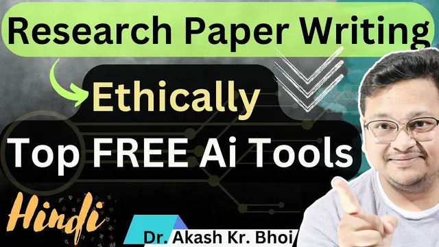 Top FREE Ai Tools for Research Paper Writing || Using AI Ethically While Writing || Hindi || 2023 thumbnail