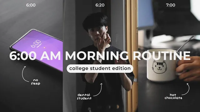 6am college morning routine | peaceful & productive habits (college edition) thumbnail