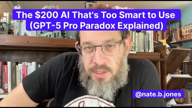 The $200 AI That's Too Smart to Use (GPT-5 Pro Paradox Explained) thumbnail