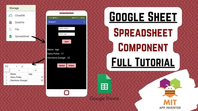 MIT App Inventor Google Sheets Tutorial (Easy) - Google Sheets App Inventor (Spreadsheet component) thumbnail
