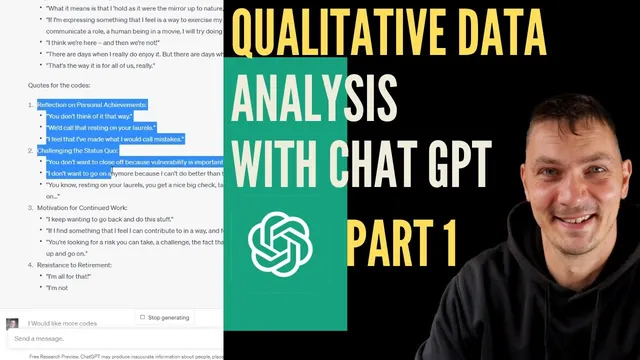 Thematic analysis with ChatGPT | PART 1- Coding qualitative data with ChatGPT thumbnail