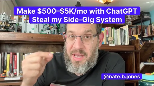 Make $500-$5K/mo with ChatGPT—Steal my Side-Gig System and Build Your Hustle with AI! thumbnail