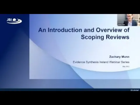An Introduction and Overview of Scoping Reviews - Assoc. Professor Zachary Munn thumbnail