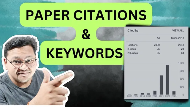 How to get Citations in Paper? || Importance of keywords || Research Publications || Dr. Akash Bhoi thumbnail