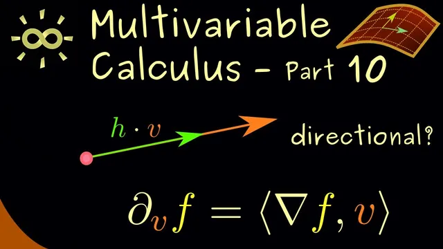 Multivariable Calculus 10 | Directional Derivative [dark version] thumbnail