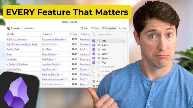 Obsidian Bases: Obsidian's Biggest Upgrade (Complete Guide) thumbnail