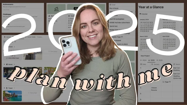 2025 Yearly Goal Setting & Plan with me in Notion thumbnail