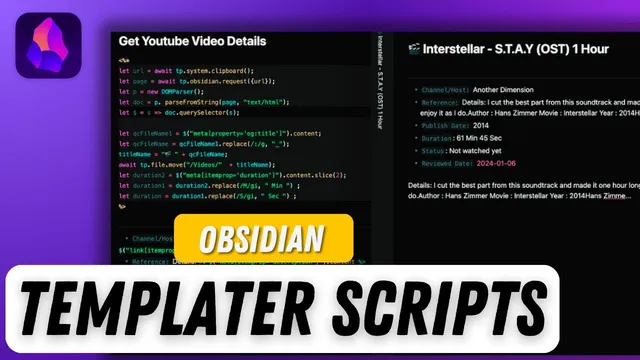 Obsidian Templater Snippets I Wish I Knew Sooner thumbnail