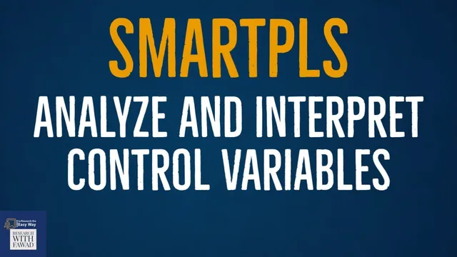 How to Add Control Variables in SmartPLS3? (See Description) thumbnail