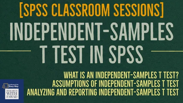 09. SPSS Classroom - Conceptualizing, Analyzing, Reporting Independent Samples T Test thumbnail