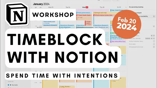 How to BUILD a Time-blocking planner with Notion | Stay focused with time-blocking! ✨ thumbnail
