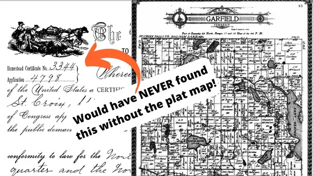 How to Find a Land Patent Using a Plat Map | Roam Your Roots thumbnail