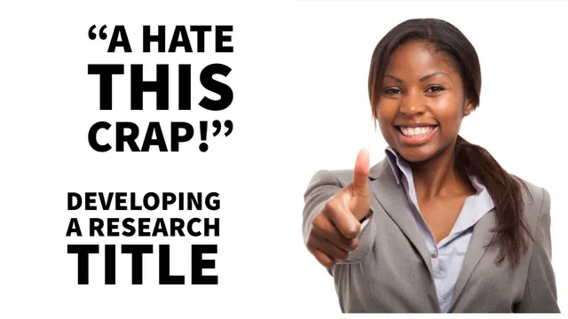 Research title - how to develop it? thumbnail