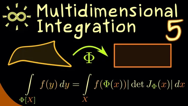Multidimensional Integration 5 | Change of Variables Formula [dark version] thumbnail