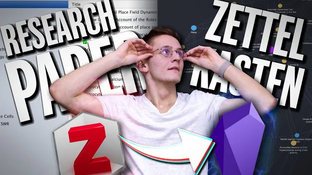 Zettelkasten workflow for research papers | Zotero & Obsidian link thumbnail